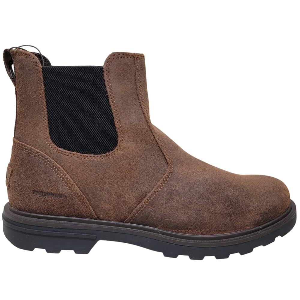 Sorel Men Carson Chelsea Waterproof Ankle Boots Size US 9.5 Tobacco Brown Suede - Picture 2 of 6